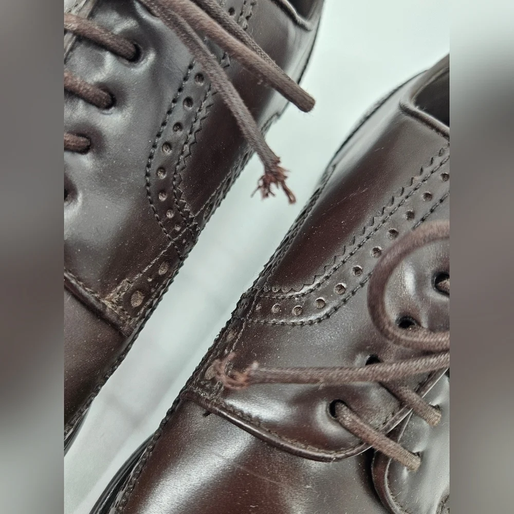 Hugo BOSS Men's BROWN Leather WINGTIP Oxford Shoes Sz 11 *READ*
